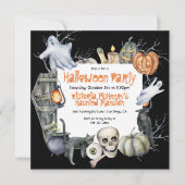 不気味ハローウィンパーティ 招待状 (正面)