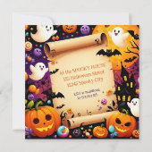 不気味ハローウィンパーティ 招待状 (裏面)
