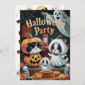 不気味ハローウィンパーティ 招待状 (正面/裏面)