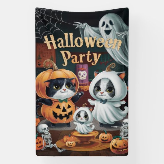 不気味ハローウィンパーティ 横断幕 (縦)