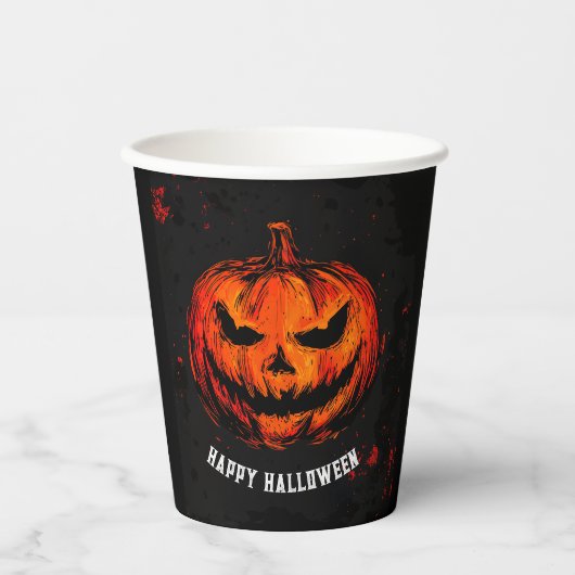 不気味ハローウィンパーティ 紙コップ (正面)