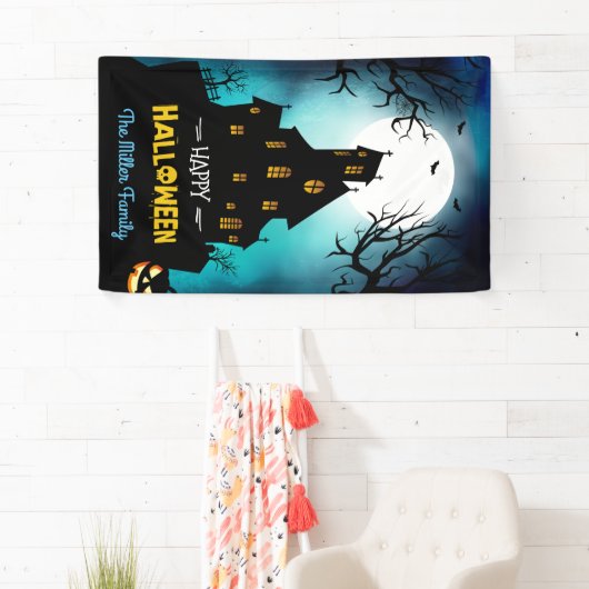 不気味ハ幽霊のよく出るウスハッピーハローウィンパーティー 横断幕 (インサイチュ)