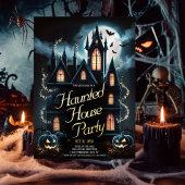 不気味ハ幽霊のよく出るウスハローウィンパーティカスタム 箔招待状