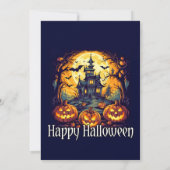 不気味ハ幽霊のよく出るウスハローウィンパーティ招待状 招待状 (裏面)