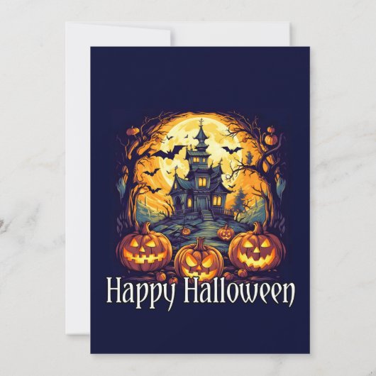 不気味ハ幽霊のよく出るウスハローウィンパーティ招待状 招待状 (裏面)