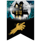 不気味ハ幽霊のよく出るウスハローウィンパーティ バンティングフラッグ (第1の旗)