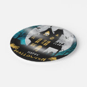 不気味ハ幽霊のよく出るウスハローウィンパーティ ペーパープレート (アングル)