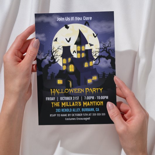 不気味ハ幽霊のよく出るウスハローウィンパーティ 招待状