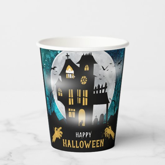 不気味ハ幽霊のよく出るウスハローウィンパーティ 紙コップ (裏面)
