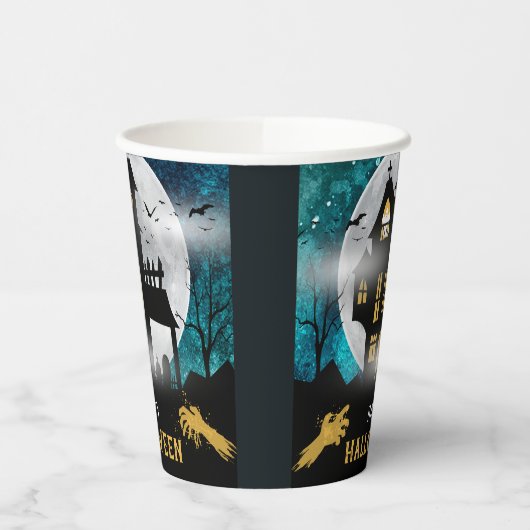 不気味ハ幽霊のよく出るウスハローウィンパーティ 紙コップ (左)