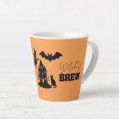 不気味ハ幽霊のよく出るウス&ウィッチシルエット | カフェラテマグ (右アングル)