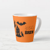 不気味ハ幽霊のよく出るウス&ウィッチシルエット | カフェラテマグ (右アングル)