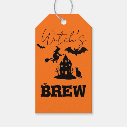 不気味ハ幽霊のよく出るウス&ウィッチシルエット | ギフトタグ (正面)