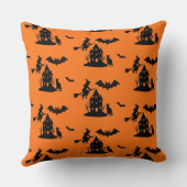 不気味ハ幽霊のよく出るウス&ウィッチシルエット | クッション (裏面)