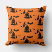 不気味ハ幽霊のよく出るウス&ウィッチシルエット | クッション (正面)