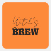 不気味ハ幽霊のよく出るウス&ウィッチシルエット | スクエアシール (正面)