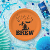 不気味ハ幽霊のよく出るウス&ウィッチシルエット | ペーパープレート (パーティー)