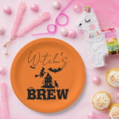 不気味ハ幽霊のよく出るウス&ウィッチシルエット | ペーパープレート (パーティー)