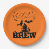 不気味ハ幽霊のよく出るウス&ウィッチシルエット | ペーパープレート (正面)