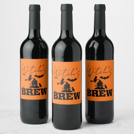 不気味ハ幽霊のよく出るウス&ウィッチシルエット | ワインラベル (ボトル)