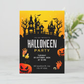 不気味ハ幽霊のよく出るウス&パンプキンスハローウィンパーティ 招待状 (スタンド正面)