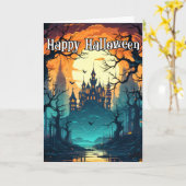 不気味ハ幽霊のよく出るウス |満月 カード (黄色い花)