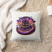 不気味ハ幽霊のよく出るロウィーンキュート幽霊&こうもり クッション (ブランケット)