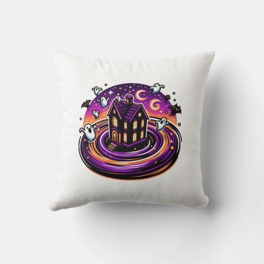 不気味ハ幽霊のよく出るロウィーンキュート幽霊&こうもり クッション (裏面)