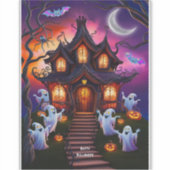 不気味ハ幽霊のよく出るロウィーンナイトシーン シール (正面)