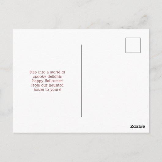 不気味ハ幽霊のよく出るロウィーンナイトシーン ポストカード (裏面)