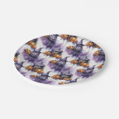 不気味パンプキンス、ハロウィーンパターン ペーパープレート (アングル)