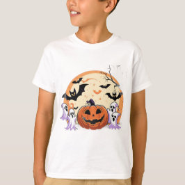不気味パンプキンハロウィーンティーボーイズTシャツ Tシャツ