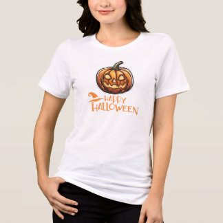 不気味パンプキンハロウィーンヴィーブ トライブレンドＴシャツ