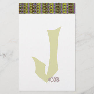 不気味パーソナライズされたなストライプ文房具 便箋