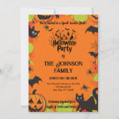 不気味パーソナライズされたハロウィーンの衣装パーティー 招待状 (正面)