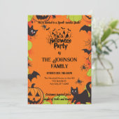 不気味パーソナライズされたハロウィーンの衣装パーティー 招待状 (スタンド正面)