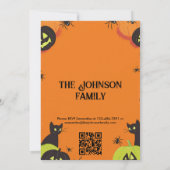 不気味パーソナライズされたハロウィーンの衣装パーティー 招待状 (裏面)