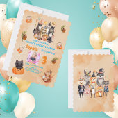 不気味パーティー動物テーマ子供の誕生日招待状 招待状