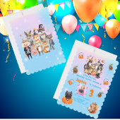 不気味パーティー動物テーマ子供の誕生日招待状 招待状