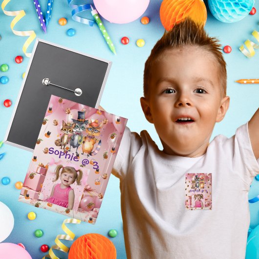 不気味パーティー動物子供の誕生日パーティーボタン 缶バッジ