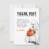 不気味パーティー幽霊誕生日サンキュー サンキューカード (正面)