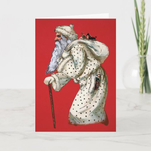 不気味ビクトリアンオールドサンタホリデーカード シーズンカード (正面)