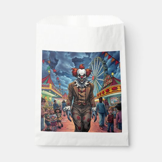 不気味ピエロアットカーニバル漫画スタイル フェイバーバッグ (正面)