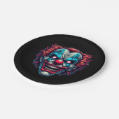 不気味ピエロ顔ハローウィンパーティ ペーパープレート (アングル)