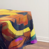 不気味ピットブルドッグハロウィーンウィッチとカボチャ テーブルクロス (インサイチュ)