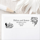 不気味フローラ白黒住所 シール (インサイチュ)