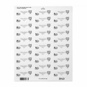 不気味フローラ白黒住所 シール (フルシート)