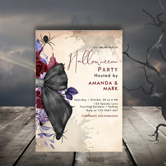 不気味フローラ黒弓とクモの招待状 招待状