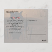 不気味ブラックキャット&こうもりハロウィーン招待状 ポストカード (裏面)