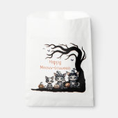 不気味ブラックストライプのハロウィーン幽霊子猫 フェイバーバッグ (正面)